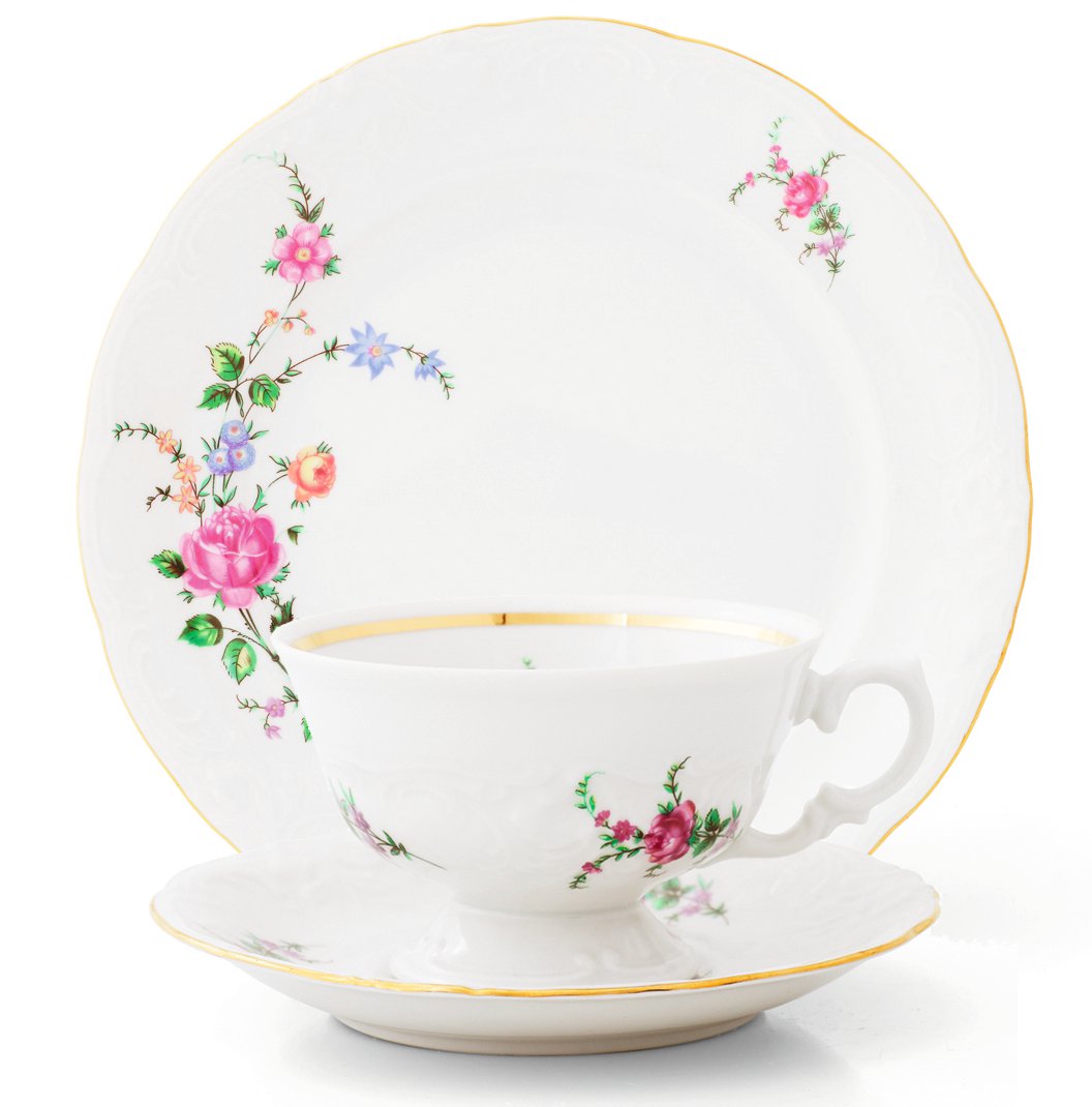 Fryderyka - motyw kwietny_imbryk i talerz_03