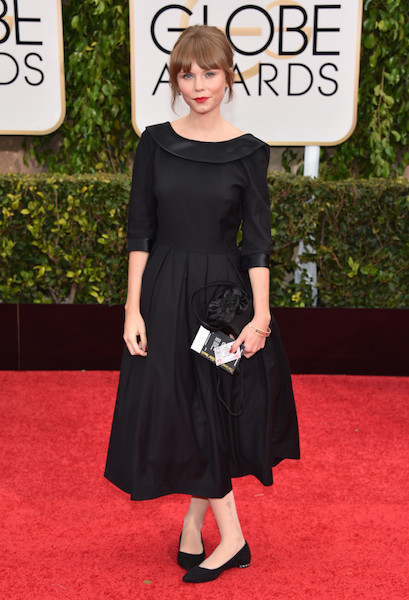 Agata Trzebuchowska w sukience Horror!Horror! na rozdaniu Zlotych Glob?w