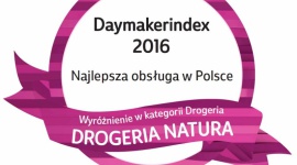 Drogerie Natura z wyrÃ³Å¼nieniem w rankingu Daymakerindex BIZNES, Konsument - Natura otrzymaÅ‚a wyrÃ³Å¼nienie za najlepszÄ… obsÅ‚ugÄ™ klienta w Polsce w kategorii Drogeria, wÅ›rÃ³d 152 sklepÃ³w handlu detalicznego. SieÄ‡ zostaÅ‚a doceniona za profesjonalizm, uprzejmoÅ›Ä‡, zaangaÅ¼owanie oraz pozytywne usposobienie sprzedawcÃ³w.