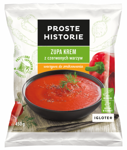 Zupa krem z czerwonych warzyw PROSTE HISTORIE - NOWOÅšÄ† Styl Å¼ycia, LIFESTYLE - CzerwieÅ„ to ognisty kolor, ktÃ³ry dodaje energii i pobudza do dziaÅ‚ania. Ta zasada sprawdza siÄ™ rÃ³wnieÅ¼ na talerzu. NowoÅ›Ä‡ marki PROSTE HISTORIE, czyli Zupa Krem z czerwonych warzyw, to rozgrzewajÄ…ca i pyszna propozycja na smaczny, domowy obiad.