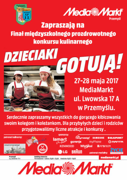 â€žDzieciaki gotujÄ…!â€ w MediaMarkt w PrzemyÅ›lu Styl Å¼ycia, LIFESTYLE - JuÅ¼ 27-28 maja w przemyskim MediaMarkt odbÄ™dzie siÄ™ wielki finaÅ‚ miÄ™dzyszkolnego, prozdrowotnego konkursu â€žDzieciaki gotujÄ…!â€.