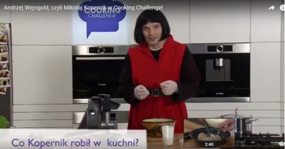 MikoÅ‚aj Kopernik w Cooking Challenge! Styl Å¼ycia, LIFESTYLE - Studio Cooking Challenge odwiedziÅ‚ nikt inny jak kopia MikoÅ‚aja Kopernika!