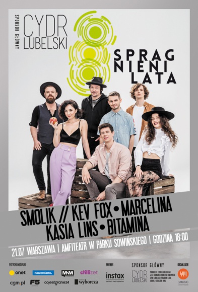 Cydr Lubelski Spragnieni Lata gasi muzyczne pragnienia Warszawy Muzyka, LIFESTYLE - Drugi koncert trasy Cydr Lubelski Spragnieni Lata odbÄ™dzie siÄ™ 21 lipca w Amfiteatrze w Parku SowiÅ„skiego.