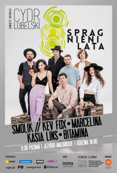Cydr Lubelski Spragnieni Lata orzeźwi Poznań Muzyka, LIFESTYLE - Muzyczna fala orzeźwienia dociera do Poznania. W sobotę 11 sierpnia na scenie przy Jeziorze Maltańskim wystąpią: Bitamina, Kasia Lins, Marcelina oraz duet Smolik//Kev Fox. Początek koncertu o godz. 18, wstęp wolny.
