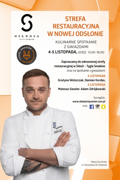 Kulinarne spotkanie z gwiazdami w Silesia City Center Gwiazdy, LIFESTYLE - Silesia City Center zaprasza na kulinarne spotkanie z gwiazdami.