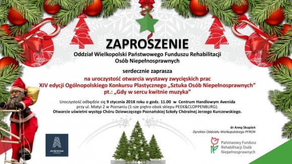 â€žSztuka OsÃ³b NiepeÅ‚nosprawnychâ€ w Avenidzie PoznaÅ„ Sztuka, LIFESTYLE - JuÅ¼ 9 stycznia o godzinie 11:00 w Avenidzie PoznaÅ„ zostanie otwarta wystawa zwyciÄ™skich prac XIV edycji OgÃ³lnopolskiego Konkursu Plastycznego â€žSztuka OsÃ³b NiepeÅ‚nosprawnychâ€.