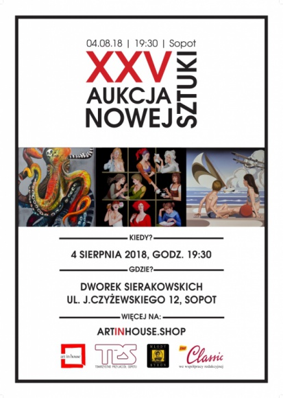 OÅ›miornica-gigant na aukcji w Sopocie! Sztuka, LIFESTYLE - W Dworku Sierakowskich w Sopocie, 4 sierpnia 2018 roku o godz. 19:30 bÄ™dzie moÅ¼na wylicytowaÄ‡ aÅ¼ 88 malarskich i rzeÅºbiarskich dzieÅ‚ sztuki najprÄ™Å¼niej dziaÅ‚ajÄ…cych na polskim rynku artystÃ³w.