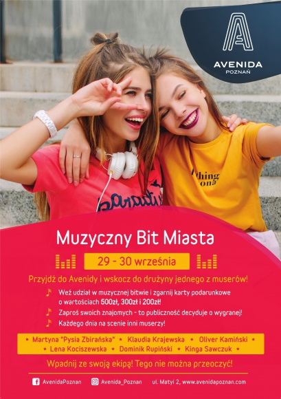 Poczuj Muzyczny Bit Miasta i doÅ‚Ä…cz do druÅ¼yny muserÃ³w w Avenidzie PoznaÅ„