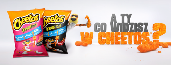 A Ty, co widzisz w Cheetos? Nowe Cheetos Crunchos i 100 000 zÅ‚ Styl Å¼ycia, LIFESTYLE - Marka Cheetos proponuje konsumentom niecodziennÄ… zabawÄ™, a jednoczeÅ›nie moÅ¼liwoÅ›Ä‡ grania o 100 000 zÅ‚! Muzeum Cheetos to jedyne w swoim rodzaju miejsce, w ktÃ³rym na pokaz wystawione mogÄ… zostaÄ‡ prawdziwe chrupki Cheetos Crunchos.