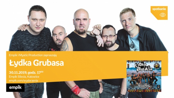 ZespÃ³Å‚ Åydka Grubasa odwiedzi Empik Silesia BIZNES, Kultura - Åydka Grubasa to zespÃ³Å‚, ktÃ³ry trudno jednoznacznie zakwalifikowaÄ‡, ale najbliÅ¼ej im do mieszanki rÃ³Å¼nych stylÃ³w rocka. Z zespoÅ‚em bÄ™dzie moÅ¼na spotkaÄ‡ siÄ™ 30 listopada o godzinie 17:00 w katowickim salonie Empik Silesia.