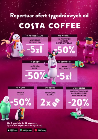 Repertuar Ofert Tygodniowych peÅ‚en wyjÄ…tkowych smakÃ³w Costa Coffee